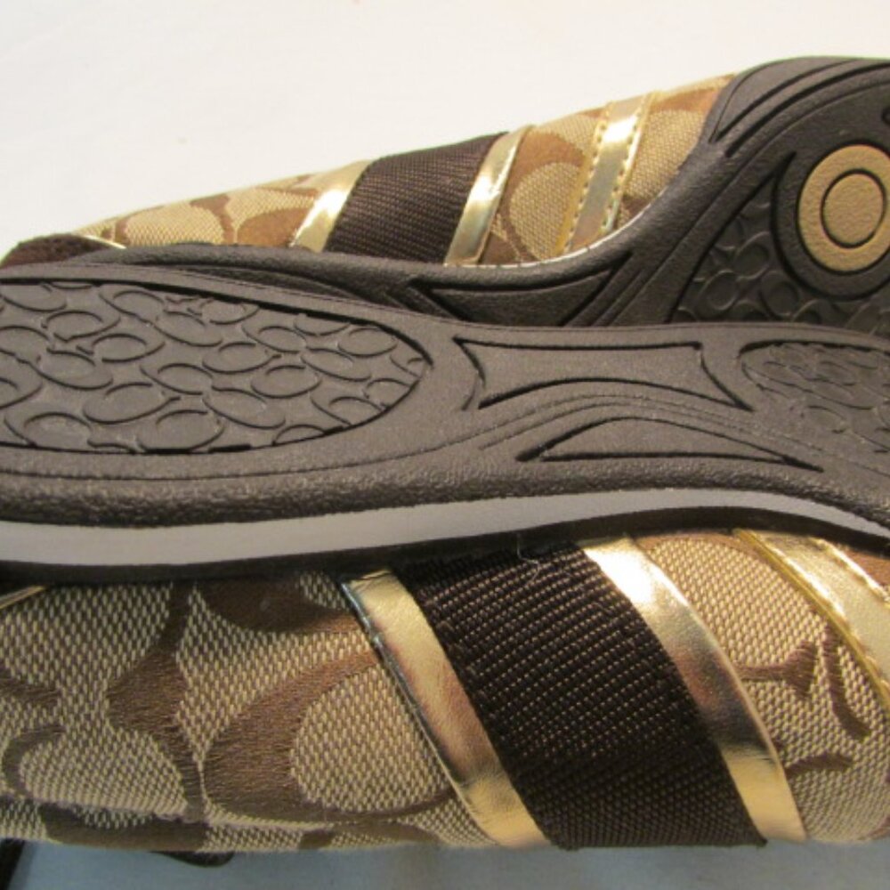 Coach Remonna Brown & Tan Signature Canvas Fashion Sneakers - Picture 14 of 15